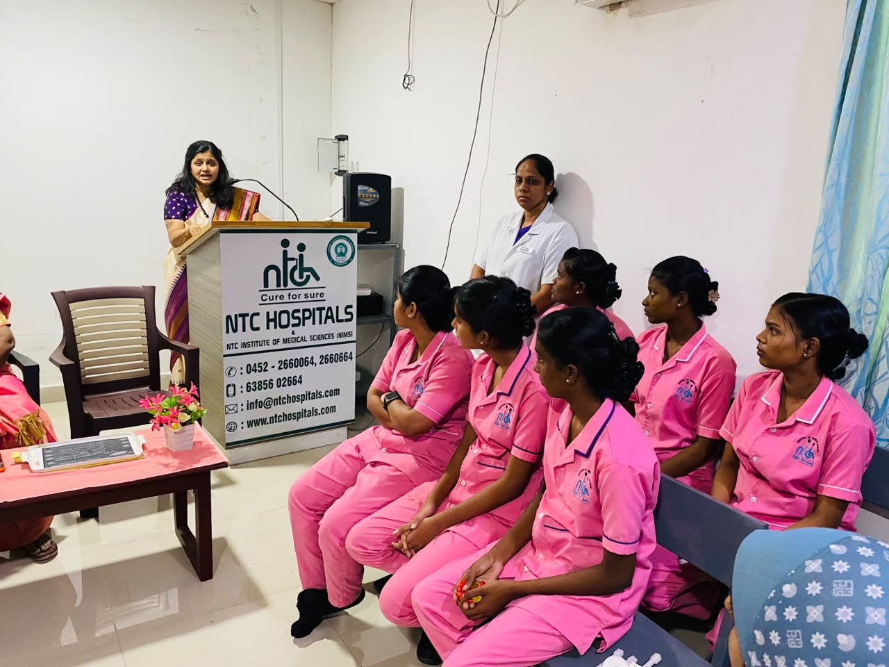 NTC NIMS students participating in a paramedical academic event in Madurai
